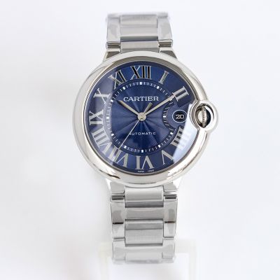 TW Factory Ballon Bleu De 1:1 cartier writing instruments 40mm 2824 Movement Blue Face SS Strap Watch